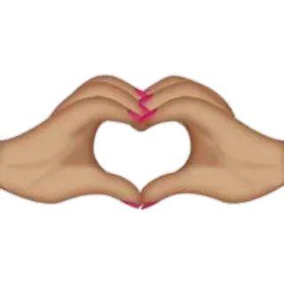 ❤ corazón, amor, manos, emoji telegram sticker
