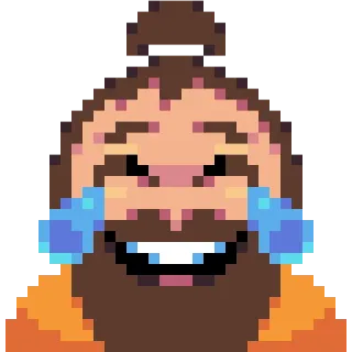 😂 Pixel art, Śmiech, Płacz, Emoji, Śmieszne, Postać whatsapp sticker