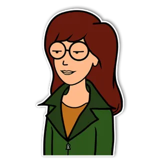 🌚 Daria Morgendorffer Daria dibujos animados, Daria, Daria Morgendorffer, MTV, sarcástico, adolescente, años 90, gafas whatsapp sticker