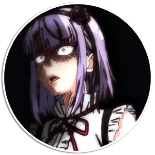 😱 Anime, Manga, Mädchen, Ausdruck, Cartoon telegram sticker