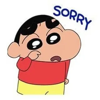 🌱 Shin-chan Crayon Shin-chan SORRY Shin-chan, scusa, chiedere scusa, cartoni animati, anime whatsapp sticker