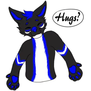 😁 Hugs? Furry, Abraços, Antropomórfico, Fofo, Amigável telegram sticker
