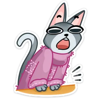 😠 кот, животное, мультфильм, милый, стикер telegram sticker