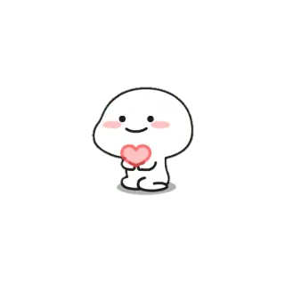 😀 imut, hati, cinta, kartun, kawaii telegram sticker