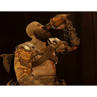 🏺 Kratos God of War Kratos, God of War, drinking, video game, character telegram sticker