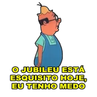 🌚 O JUBILEU ESTÁ ESQUISITO HOJE, EU TENHO MEDO telegram sticker