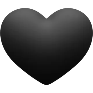 🖤 cuore, amore, simbolo, grigio whatsapp sticker