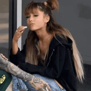 🌃 Ariana Grande นักร้อง, คนดัง, ดาราเพลงป็อป, ทรงผม, ผู้หญิง telegram sticker