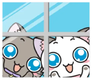 😮 Desenho animado, Gatos, Janela, Fofo, Animais whatsapp sticker