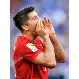 🗣 Robert Lewandowski fútbol, deporte, atleta, celebración, jugador telegram sticker