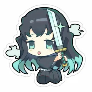 🥺 Muichiro Tokito Demon Slayer chibi, anime, manga, demon slayer, sword, cute, muichiro tokito telegram sticker