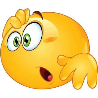 😮 Emoji, Verwirrt, Denken, Frage, Gesichtsausdruck, Cartoon telegram sticker