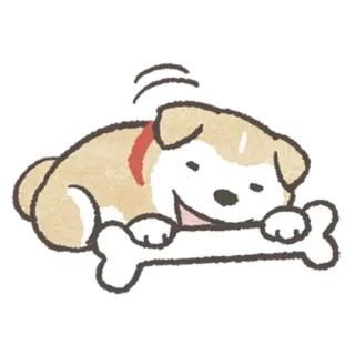 🍗 강아지, 강아지, 뼈, 동물, 귀여운 telegram sticker