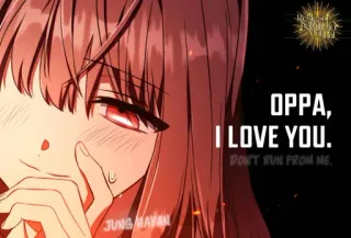 😍 OPPA, I LOVE YOU. DON'T RUN FROM ME. Ragazza anime, Amore, Oppa, Sticker testo, Arte digitale telegram sticker