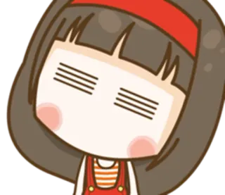 😑 Dessin animé, Sticker, Fille, Mignon, Illustration telegram sticker