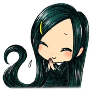 😄 Аниме, Мультфильм, Привет, Каваи, Чиби telegram sticker