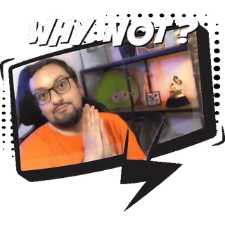 😜 WHY NOT? question, expression, humor, meme, why not whatsapp sticker