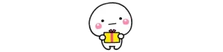 🙂 cartoon, gift, present, cute, character whatsapp sticker
