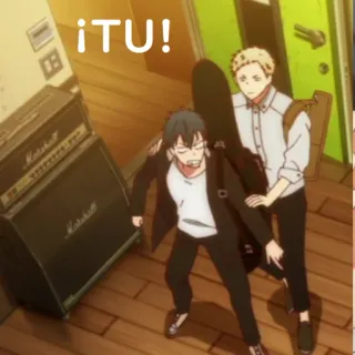 😠 ¡TU! anime, music, band, room, guitar, characters telegram sticker