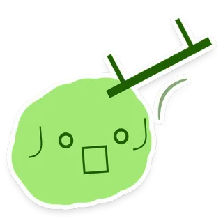 😡 fofo, adesivo, verde, personagem, kawaii, simples, blob telegram sticker
