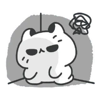 ✳️ Katze, wütend, Cartoon, Sticker, süß telegram sticker
