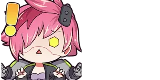 ❗️ anime, chibi, expression, surprise, cute, sticker telegram sticker
