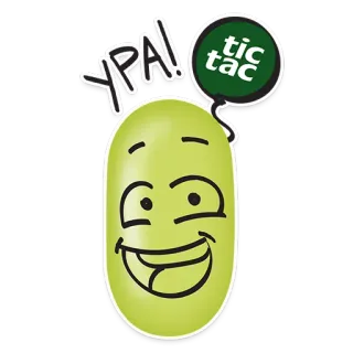 😄 YPA! Tic Tac, キャンディ, 食品, スナック, 緑, ミント whatsapp sticker
