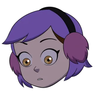 😟 Amity Blight The Owl House cartoon, animation, disney, purple hair, cute, character telegram sticker