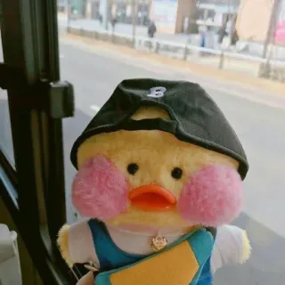 🐣 Ente, Plüschtier, Spielzeug, süß, gelb, Tier whatsapp sticker