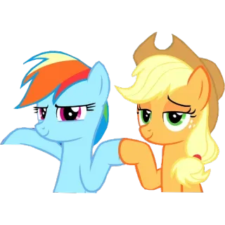 👬 Rainbow Dash My Little Pony cartoon, friendship, animation, pony, equine, animal, mare, cute telegram sticker