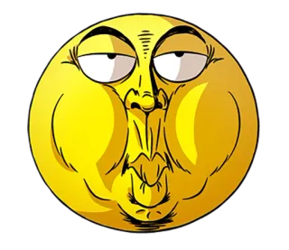 🙄 Biểu tượng cảm xúc, Khuôn mặt, Màu vàng, Biểu cảm, Meme, Hài hước telegram sticker