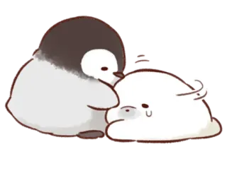 😢 chim cánh cụt, dễ thương, giọt, buồn, hoạt hình, động vật whatsapp sticker