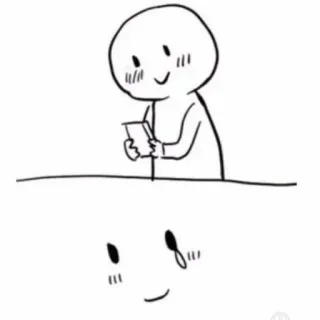 🥲 streepmannetje, tekening, schattig, blij, verdrietig, emotioneel telegram sticker