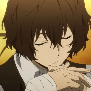 🍩 Osamu Dazai Bungo Stray Dogs Anime, Karakter, Dazai, Osamu Dazai, Bungo Stray Dogs telegram sticker