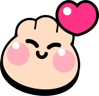 💖 餃子, 愛, ハート, 可愛い, 食べ物 telegram sticker