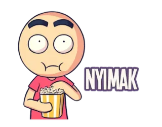 🕵 NYIMAK Desenho animado, Pipoca, Snack, Entretenimento telegram sticker
