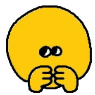 😳 Emoji, Jaune, Visage, Mignon telegram sticker