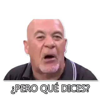 😐 ¿PERO QUÉ DICES? domanda, espressione, shock, uomo whatsapp sticker