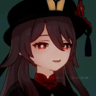 👻 Hu Tao Genshin Impact 动漫, 原神, 胡桃, 游戏, 角色, 女孩 telegram sticker