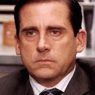⭐️ Michael Scott The Office büro, tv serie, michael scott, steve carell, lustig, ausdruck, stimmung telegram sticker