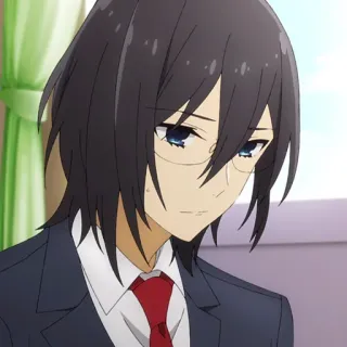 ✏️ Izumi Miyamura Horimiya anime, manga, glasses, school, boy telegram sticker