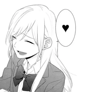 🌟 Anime, Manga, Fille, Sourire, Coeur, Mignon telegram sticker
