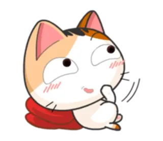 ☺️ cat, cute, animal, cartoon, kawaii telegram sticker