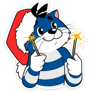 @Premium_Emojis_Telegram | Новогодний Матроскин telegram stickers