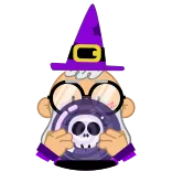 🔮 witch, magic, occult, skull, cartoon, wizard, halloween telegram sticker