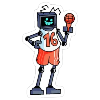 🏃‍♂️ robot, cartoon, game, hex, friday night funkin whatsapp sticker