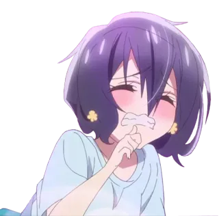 🌚 Аниме, Девушка, Мультфильм, Грустный, Плачущий, Каваий telegram sticker
