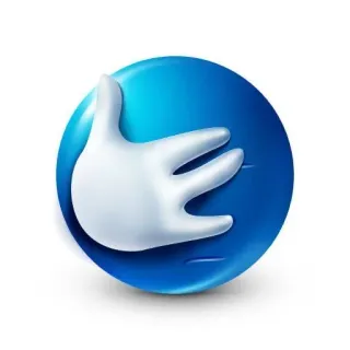 🌟 hand, grafisch, blauw, wit whatsapp sticker