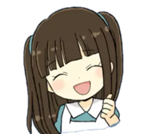 😊 Desenho animado, Menina, Anime, Fofo, Alegre telegram sticker