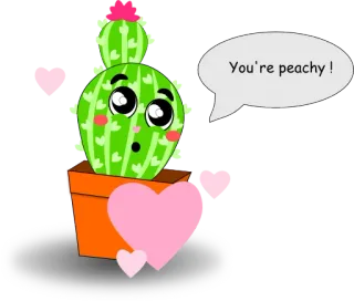 The Cute Cactus :: @mino8mino whatsapp stickers